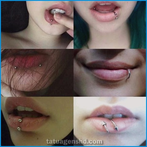 Os Mais Belos Piercings para Lábio