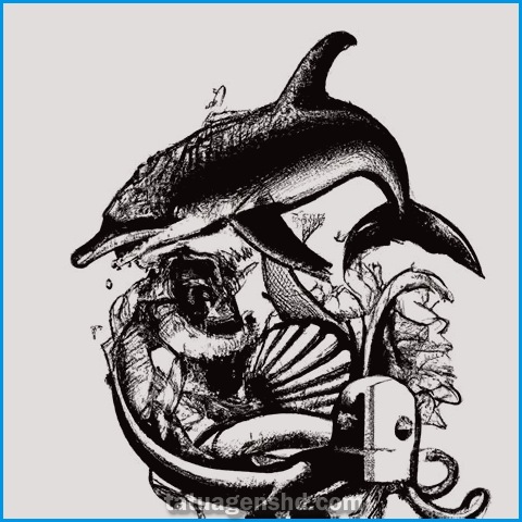 Tatuagens de animais aquáticos: beleza marinha