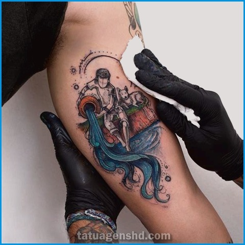 Tatuagens de animais aquáticos: beleza marinha