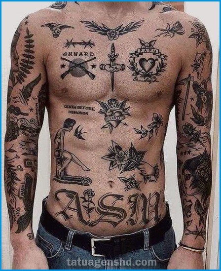 Tatuagens de estilo vintage: Para Homens com um toque retrô