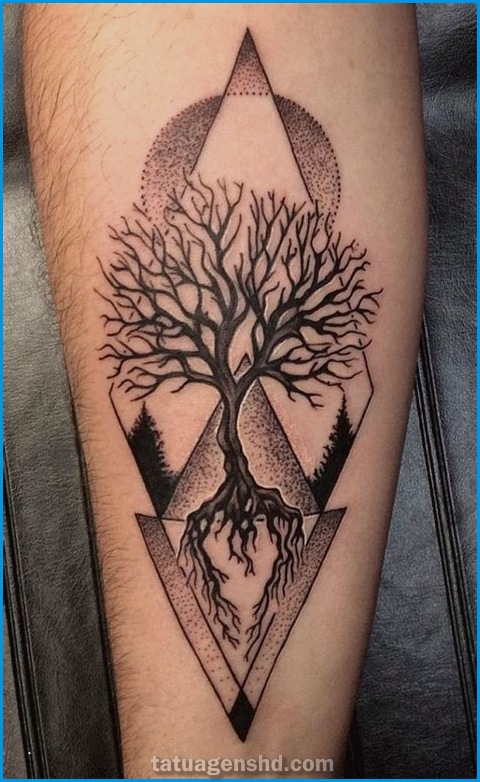 Tatuagens de geometria para Homens: Simples e Estilosas