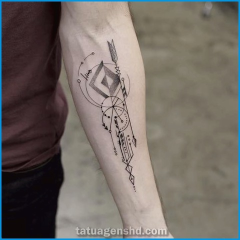 Tatuagens femininas geométricas: elegância e modernidade