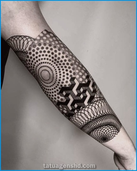 Tatuagens femininas geométricas: elegância e modernidade