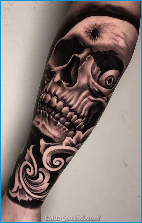 Tatuagens masculinas de caveiras: Simbolismo e Estilos