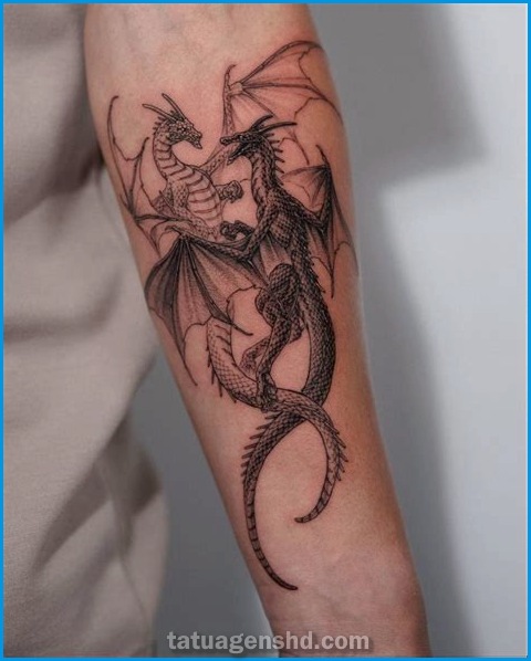 Tatuagens masculinas de dragões: Mitologia e Simbolismo
